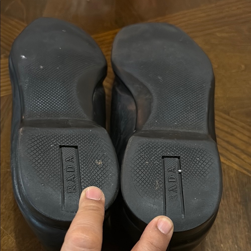 Prada Black Leather Loafers - Picture 9 of 13
